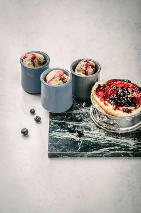 Foto de helado de tarta de arándanos Foto de helado de tarta de arándanos