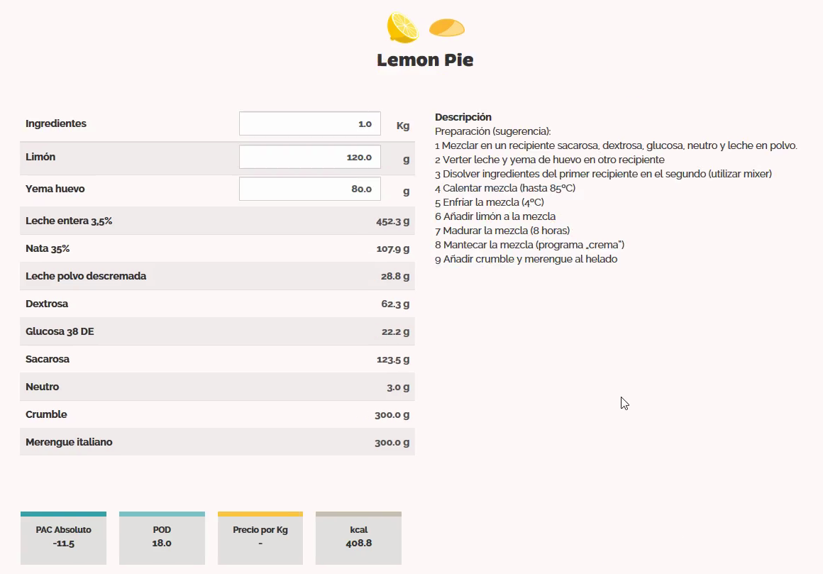 Receta de helado de lemon pie Receta de helado de lemon pie