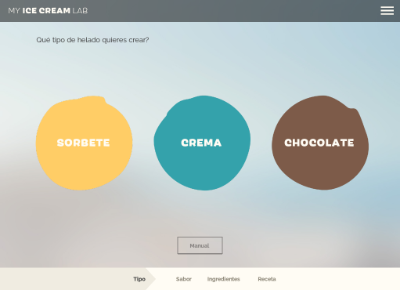 Programa MyIceCreamLab - Tipos de helados