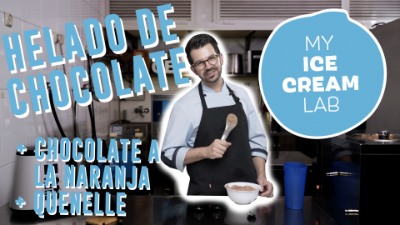 Vídeo Helado de chocolate y aromatizar de naranja